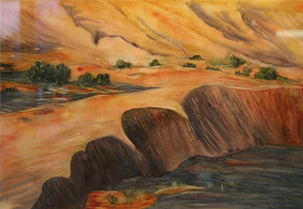 Aquarelle : Dune du Maroc (45x60)