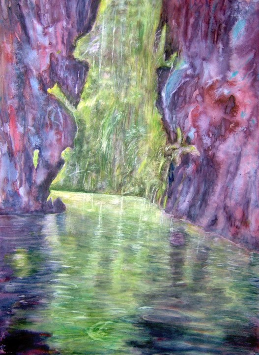 Aquarelle : Grotte Cuba (45x60)