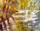 Aquarelle : Bords de l'Yerres (50x60)