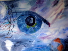 Aquarelle : Regard sur la vie (50x60)