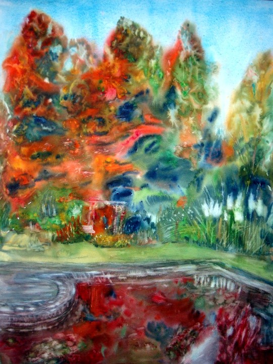 Aquarelle : JARDIN SAINT NICOL (60x70)