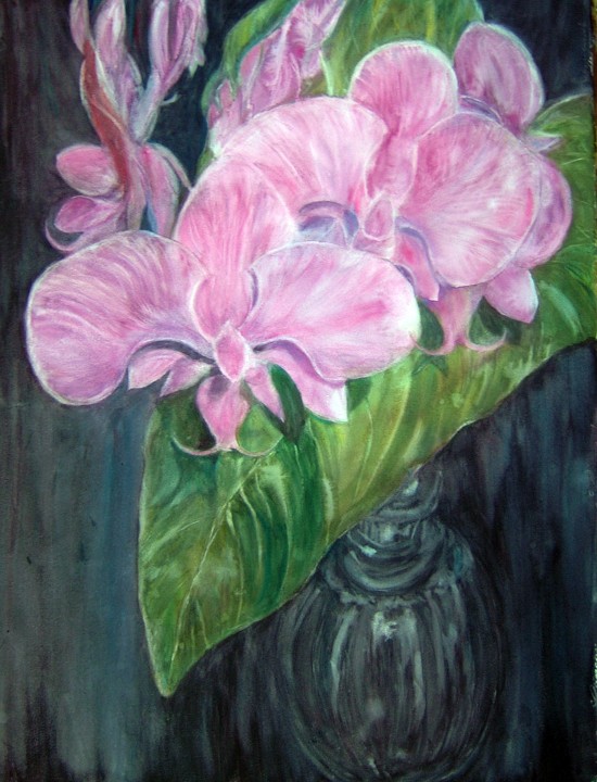 Aquarelle : Les orchidées (45x60)