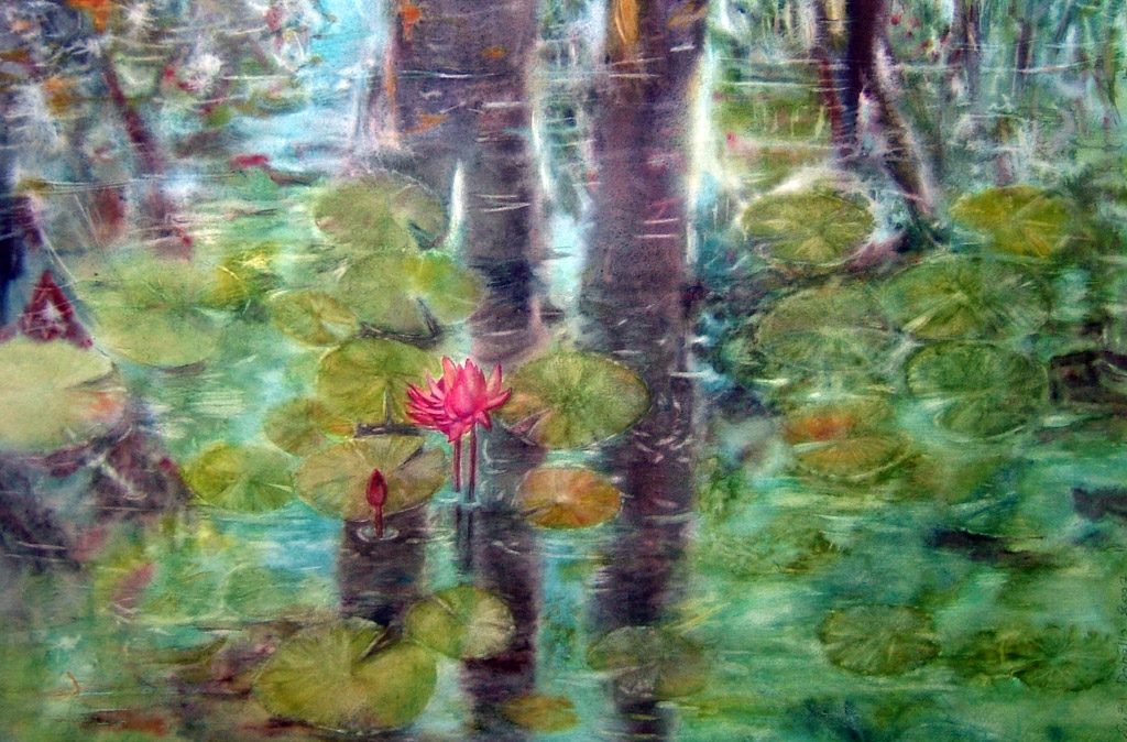 Aquarelle : Lotus (50x70)